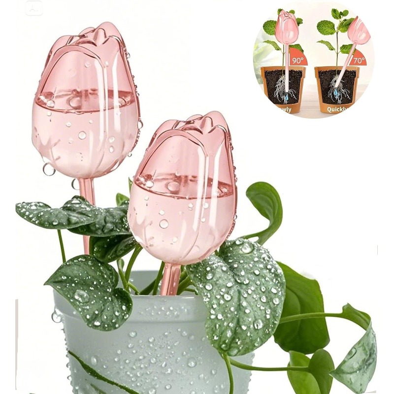 Pink Tulip Plant Watering Ball - Plant Sensor review and price