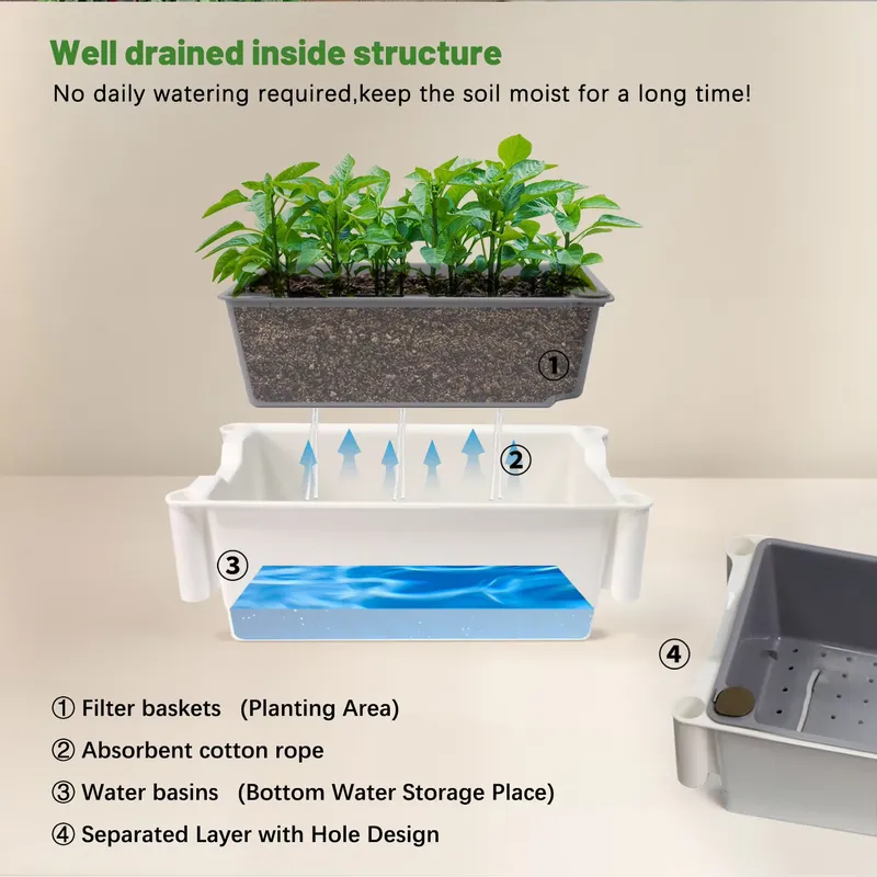 Movable Vertical Grow 3 Level  - Self Watering Planter review and price